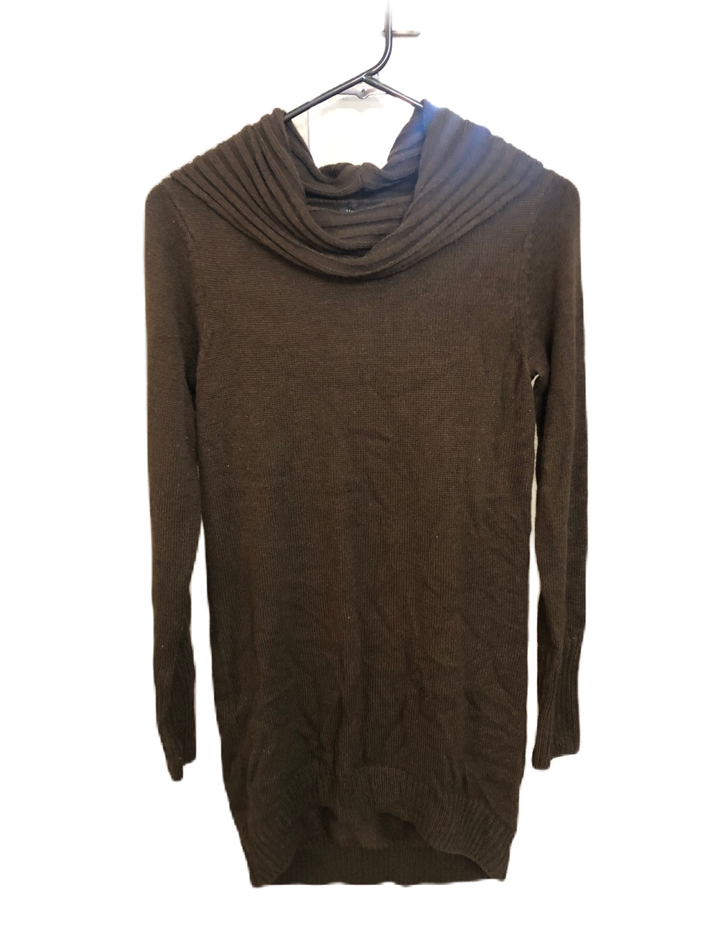 Harve Benard Brown Cowl Neck Sweater Dress